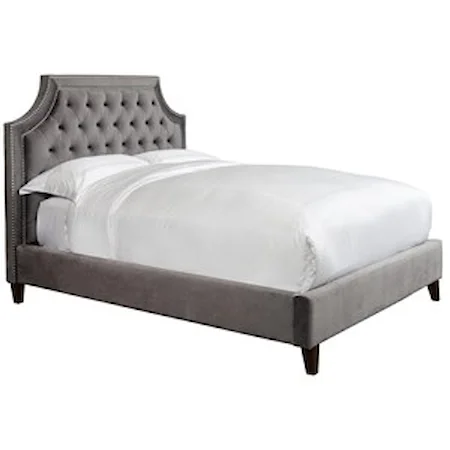 Queen Bed with Button Tufting